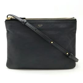 Céline-Celine Trio Large Shoulder Bag-Black