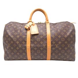 Louis Vuitton-Louis Vuitton Keepall 50 Boston Bag-Brown