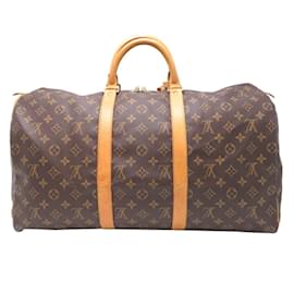 Louis Vuitton-Louis Vuitton Keepall 50 Boston Bag-Brown