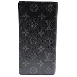 Louis Vuitton-Louis Vuitton Portefeuille Brazza Men's Long Wallet-Black
