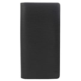 Louis Vuitton-Louis Vuitton Epi Portefeuille Brazza Noir Men's Long Wallet-Black