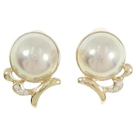 Tasaki-Tasaki Pearl Mabe Clip Earrings-Yellow