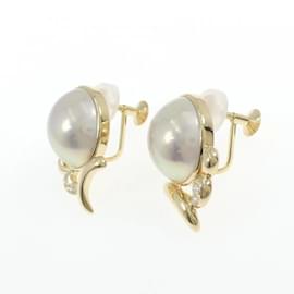 Tasaki-Tasaki Pearl Mabe Clip Earrings-Yellow
