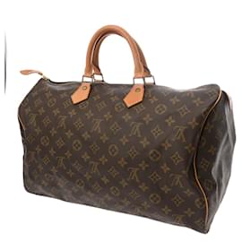 Louis Vuitton-Louis Vuitton Monogram Speedy 40 Handbag-Brown