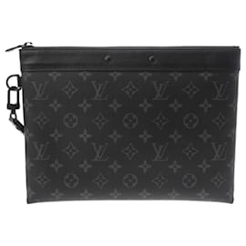 Louis Vuitton-Louis Vuitton Monogram Eclipse Pochette To Go-Black