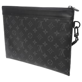 Louis Vuitton-Louis Vuitton Monogram Eclipse Pochette To Go-Black