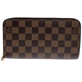 Louis Vuitton-Louis Vuitton Zippy Wallet-Brown,Damier ebene