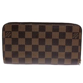 Louis Vuitton-Louis Vuitton Zippy Wallet-Brown,Damier ebene