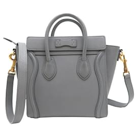 Céline-Celine Luggage Nano Shopper Handbag-Brown,Dark grey