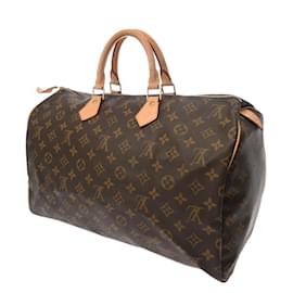 Louis Vuitton-Louis Vuitton Monogram Speedy 40 Handbag-Brown