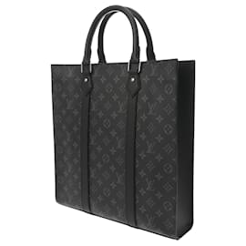 Louis Vuitton-Louis Vuitton Monogram Eclipse Sac Plat Handbag-Black