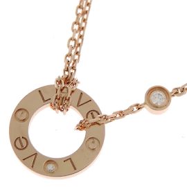Collana Cartier Love Circle 2P Diamante Rosa