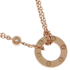 Cartier-Cartier Love Circle 2P Diamond Necklace-Pink