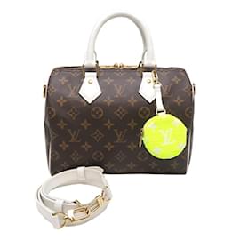 Louis Vuitton-Louis Vuitton Speedy Bandouliere 25 Handbag-Brown,White