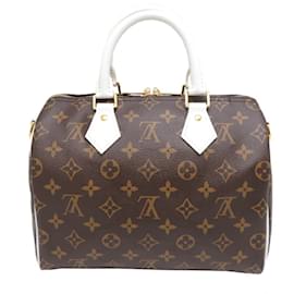 Louis Vuitton-Louis Vuitton Speedy Bandouliere 25 Handbag-Brown,White