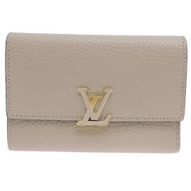 Carteira compacta bi-fold Capucines da Louis Vuitton Marrom Outro