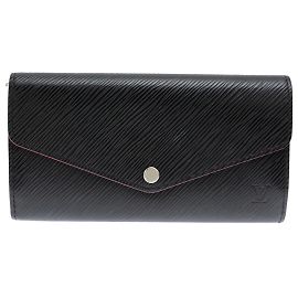 Cartera Larga Sarah de Louis Vuitton Negro Rosa