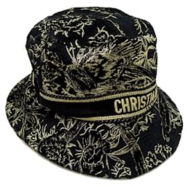 Christian Dior-Christian Dior Bucket Hat-Black,Golden