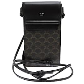 Céline-Celine Flap Mobile Pouch-Black