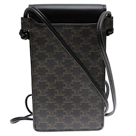 Céline-Celine Flap Mobile Pouch-Black