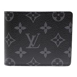 Louis Vuitton-Louis Vuitton Portefeuille Multiple Men's Bi-fold Wallet-Black