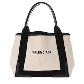 Balenciaga-Sac à main Balenciaga Navy Cabas S-Noir,Blanc,Jaune