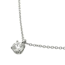 Tiffany & Co-Tiffany 0.40ct Diamond Solitaire Necklace-Other