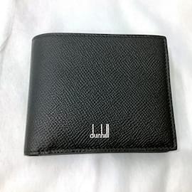 Alfred Dunhill-Dunhill Bi-fold Wallet in Black Leather-Black