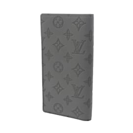 Louis Vuitton-Louis Vuitton Monogram Shadow Coin Purse in Gray-Brown