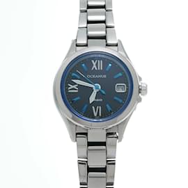 Autre Marque-Casio Oceanus OCW-70J-1AJF Black Ladies Solar Wristwatch-Black,Blue