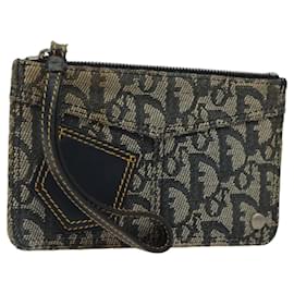 Christian Dior-Christian Dior Trotter Canvas Pouch Navy Auth 117024-Navy blue