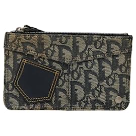 Christian Dior-Christian Dior Trotter Canvas Pouch Navy Auth 117024-Navy blue