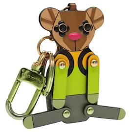 Louis Vuitton-LOUIS VUITTON Monogram Porte Cles Christmas Teddy Bear Charm M63758 Auth 115990-Multiple colors,Monogram