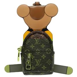 Louis Vuitton-LOUIS VUITTON Monogram Porte Cles Christmas Teddy Bear Charm M63758 Auth 115990-Multiple colors,Monogram