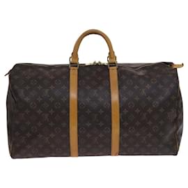 Louis Vuitton-LOUIS VUITTON Monogram Keepall 55 Boston Bag M41424 LV Auth 116104-Monogram