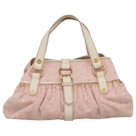 Céline-CELINE C Macadam Canvas Hand Bag Pink Gold Auth bs24214-Pink,Golden