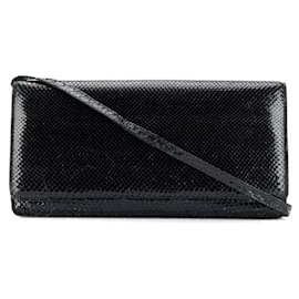 Autre Marque-A.N.G.E.L.O. Vintage Cult Black Python Clutch - 2000s-Black