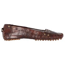 Mocassins en cuir de crocodile marron Gianfranco Ferré - années 2000 Marron