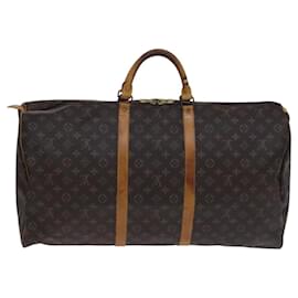 Louis Vuitton-LOUIS VUITTON Monogram Keepall 60 Boston Bag M41422 LV Auth 117007-Monogram
