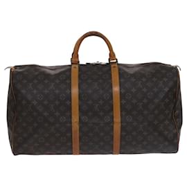 Louis Vuitton-LOUIS VUITTON Monogram Keepall 60 Boston Bag M41422 LV Auth 117008-Monogram