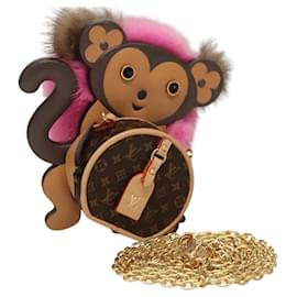 Louis Vuitton-LOUIS VUITTON Monogram Body Chain Monkey Necklace Brown LV Auth BA270SA-Brown,Monogram