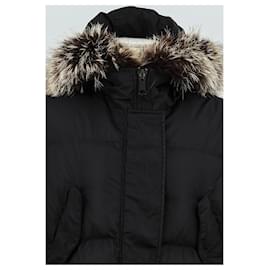 Yves Salomon-Puffer jacket-Black