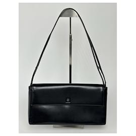 Givenchy-Vintage Givenchy Patent Leather 4G Bag Black-Black