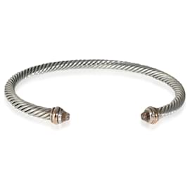 David Yurman-David Yurman Rose Gold & Sterling Silver Morganite Cable Classic Bracelet-Other