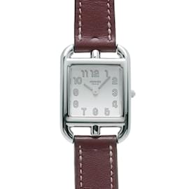 Hermès-Hermes Cape Cod Double Tour CC1.210 Women's Watch-Red,Dark red
