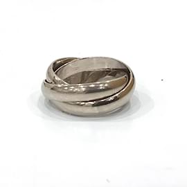 Cartier-Cartier 18K White Gold Trinity Band Ring-Golden