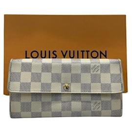 Louis Vuitton-Louis Vuitton Damier Azur Long Wallet-White
