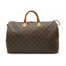 Louis Vuitton-Louis Vuitton Monogram Speedy 40 Handbag-Brown