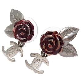 Chanel-Chanel Coco Mark Camellia Women's Metal Earrings-Other