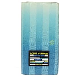Louis Vuitton-Louis Vuitton Portefeuille Brazza Men's Long Wallet-Blue